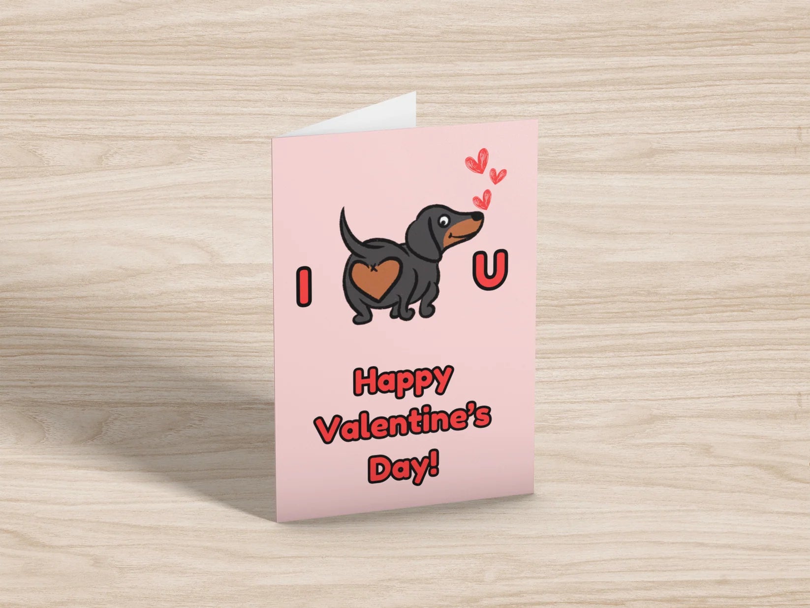 Dachshund Valentine's Day Card