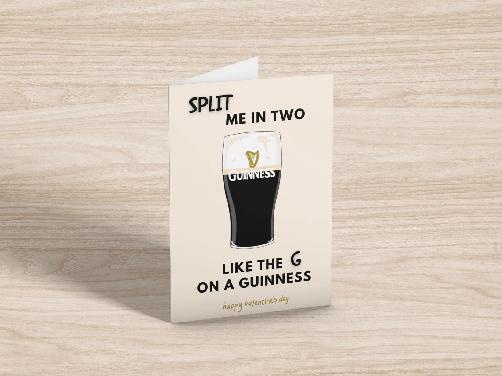 Split The G Valentine's Day Card
