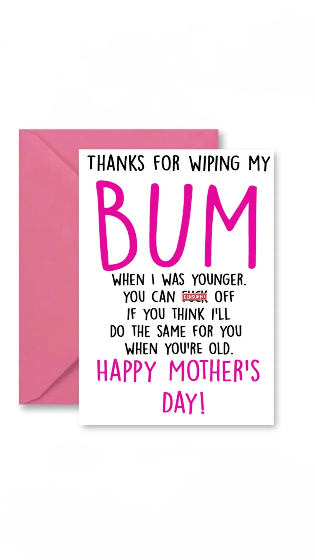 Mother's Day Bum Card